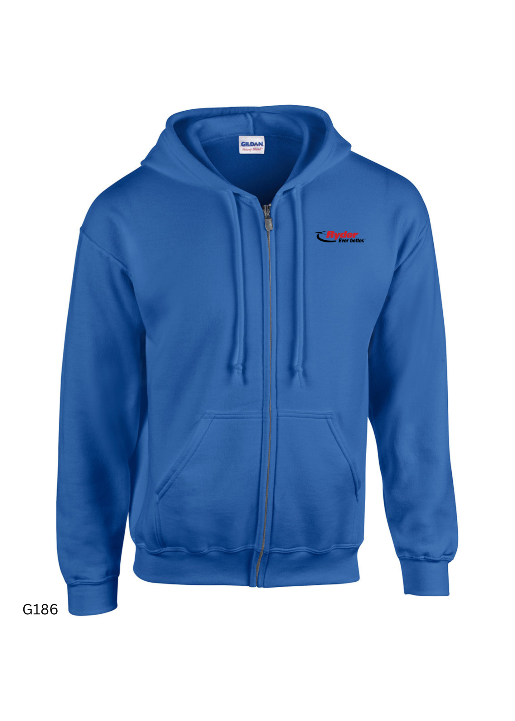 Gildan Gildan Adult Heavy Blend™ 8 oz., 50/50 Full-Zip Hooded Sweatshirt - Ryder Logo