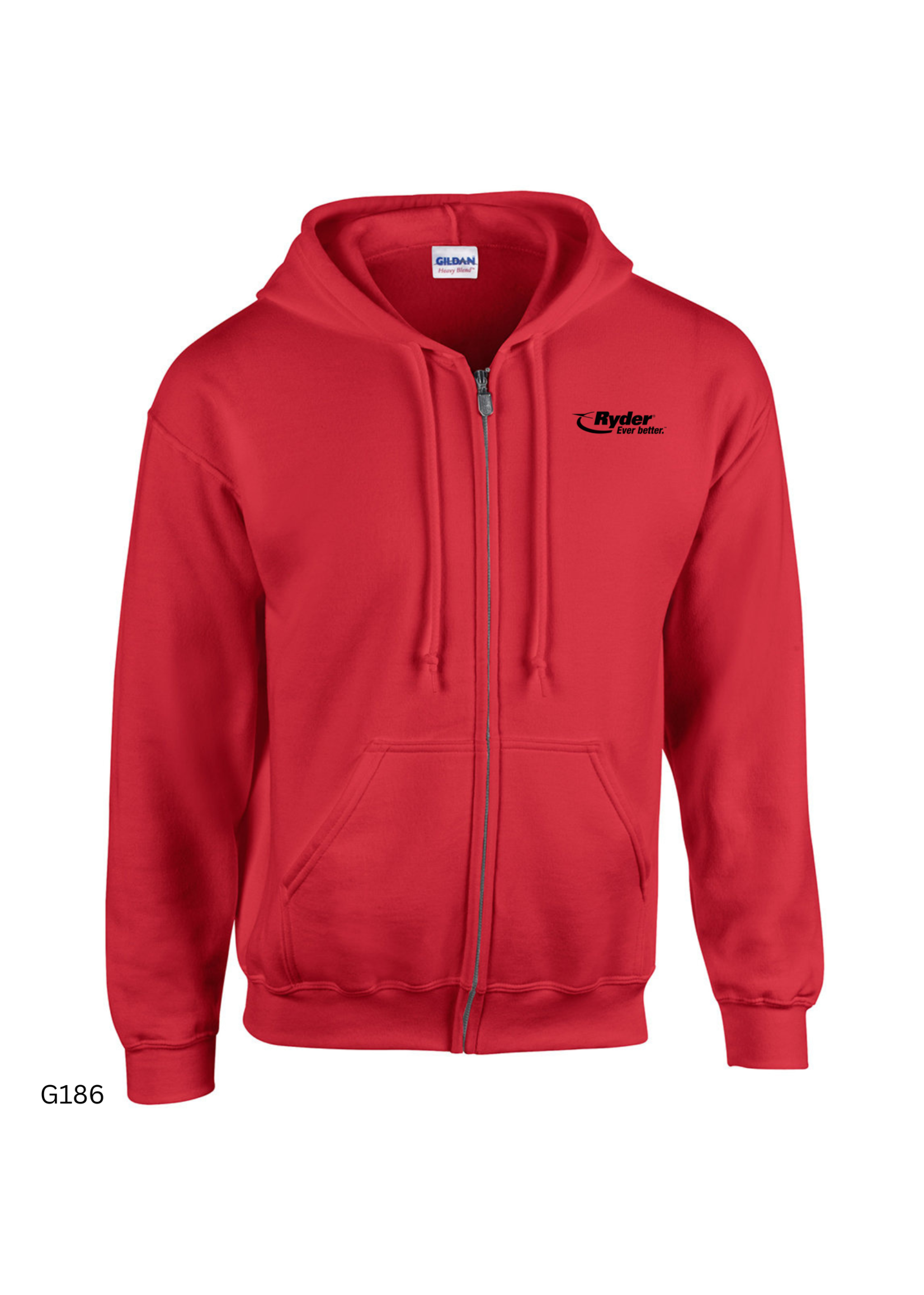 Gildan Gildan Adult Heavy Blend™ 8 oz., 50/50 Full-Zip Hooded Sweatshirt - Ryder Logo