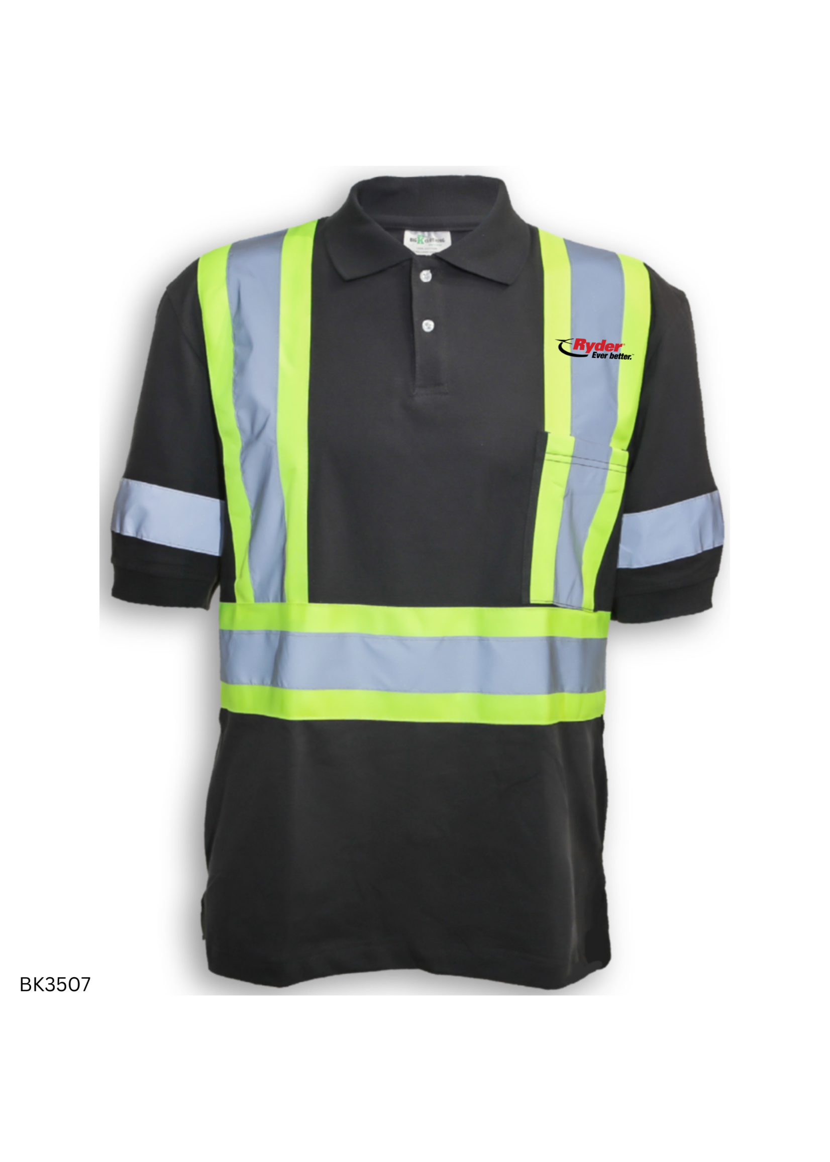 Big K Clothing Big K Clothing 100% Cotton Polo Shirt with Collar - Ryder Logo