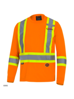 Pioneer Pioneer Hi-vis Bird's-Eye Long-sleeved Safety Shirt - Ryder Logo