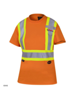 Pioneer Pioneer Hi-Vis Orange Women's Bird's-Eye Safety T-shirt - Ryder Logo