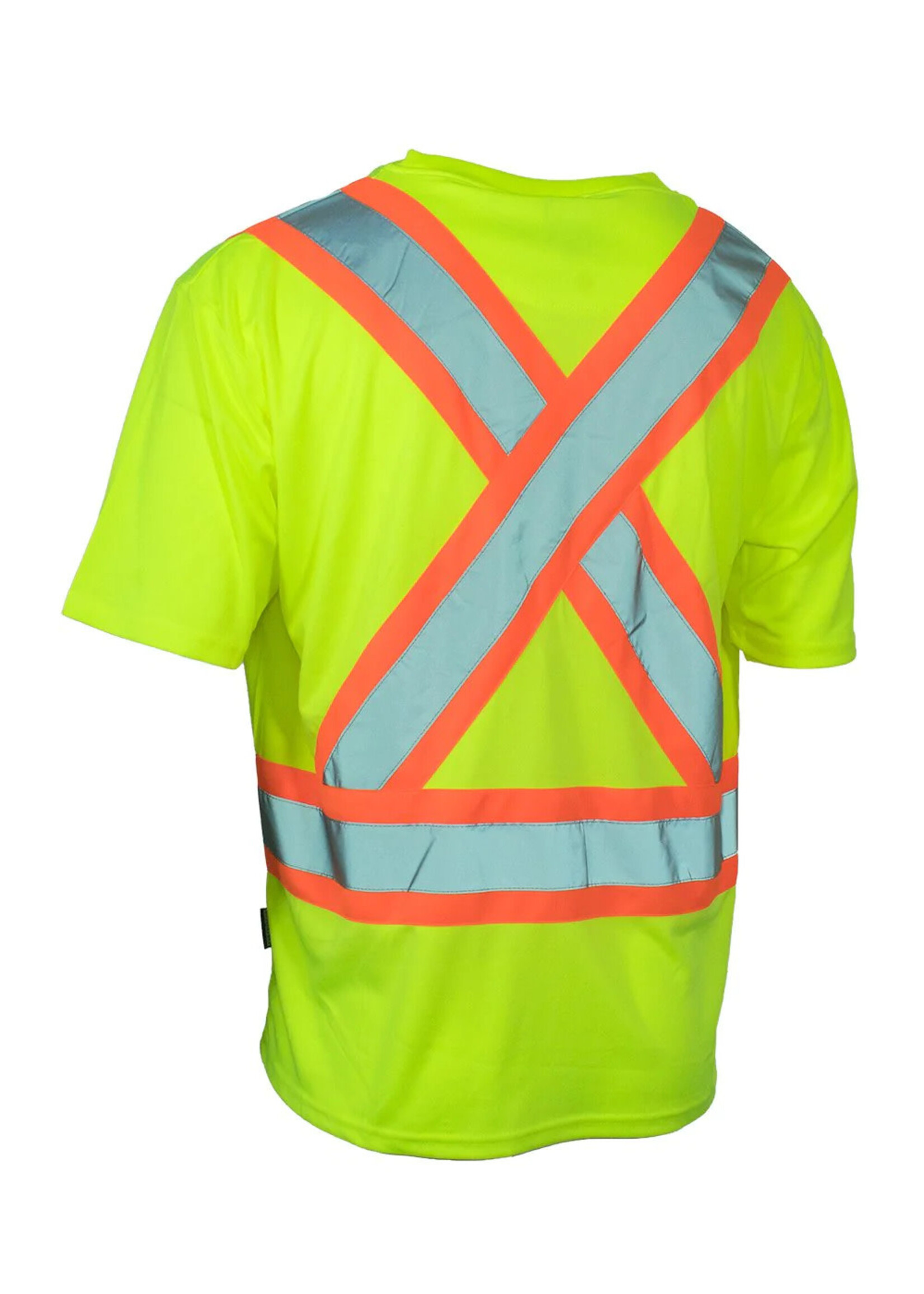 Forcefield Forcefield Hi Vis Crew Neck Short Sleeve Safety Tee Shirt with Chest Pocket