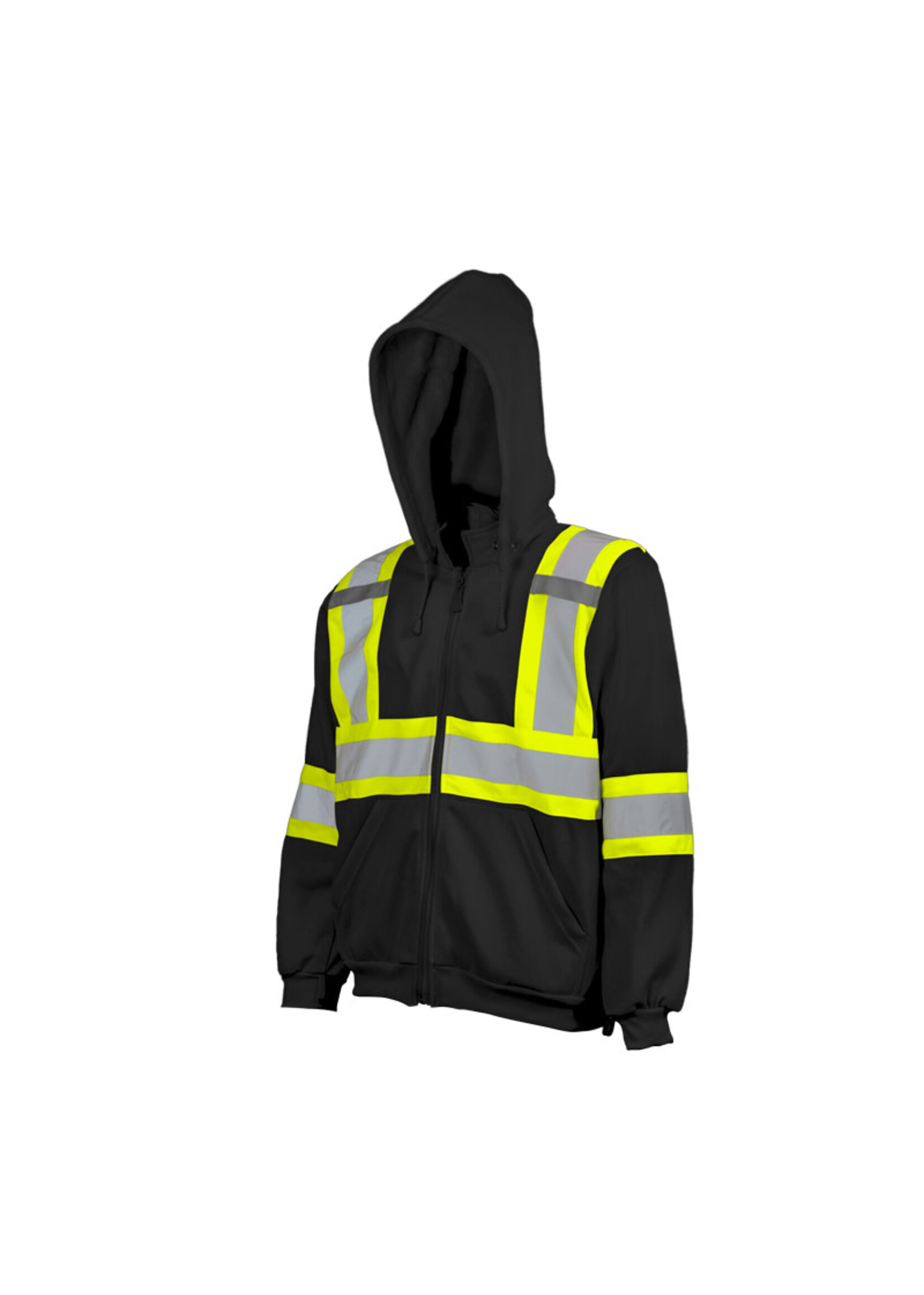 Wasip Traffic Hoodie w/ Detachable Hood, 4″ Refl. Tape