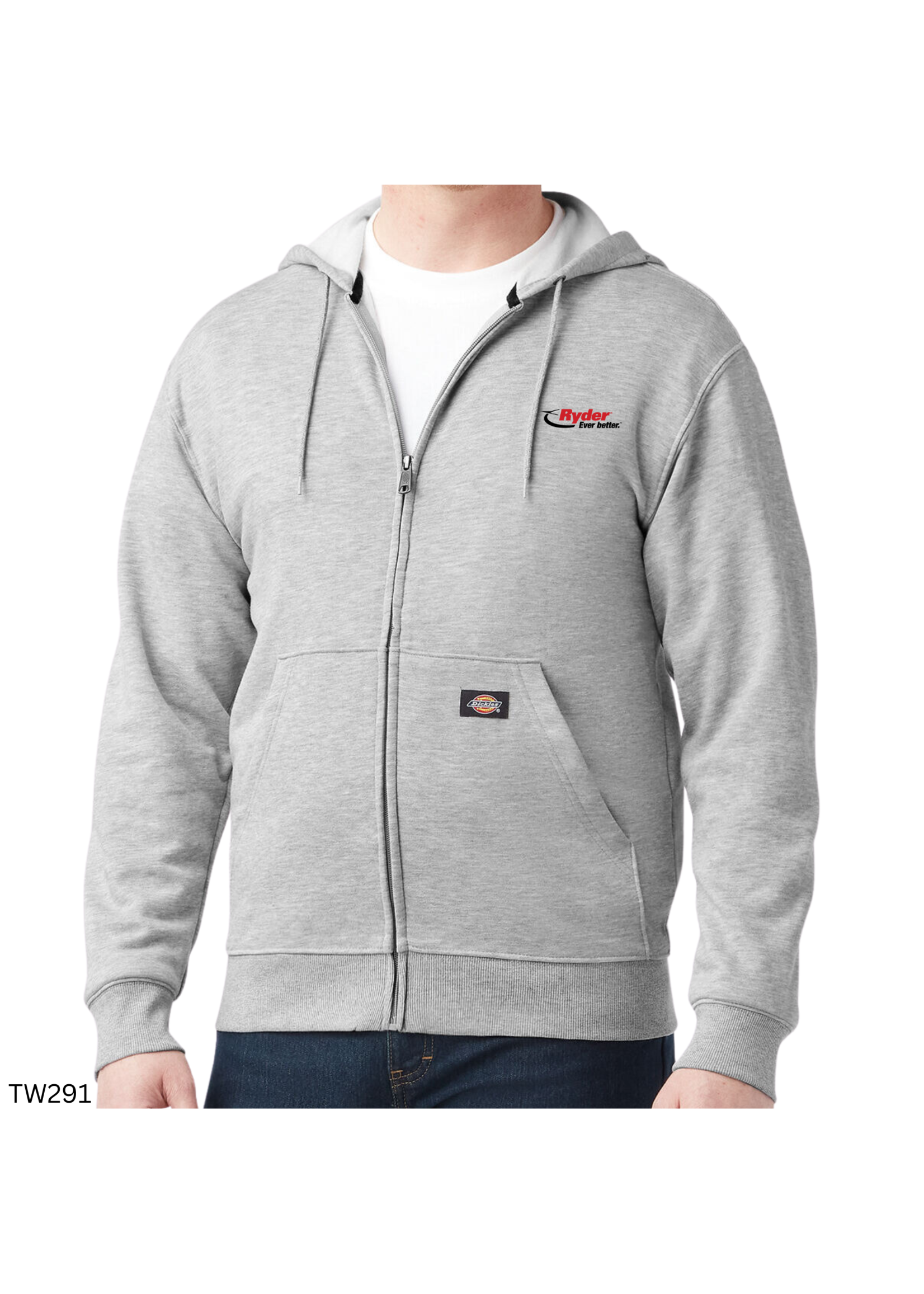 Dickies Dickies Midweight Fleece Zip Hoodie - Ryder Logo