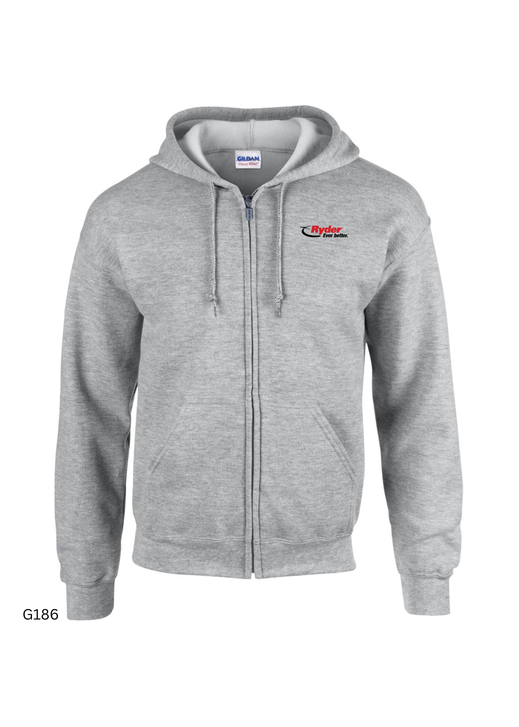 Gildan Gildan Adult Heavy Blend™ 8 oz., 50/50 Full-Zip Hooded Sweatshirt - Ryder Logo