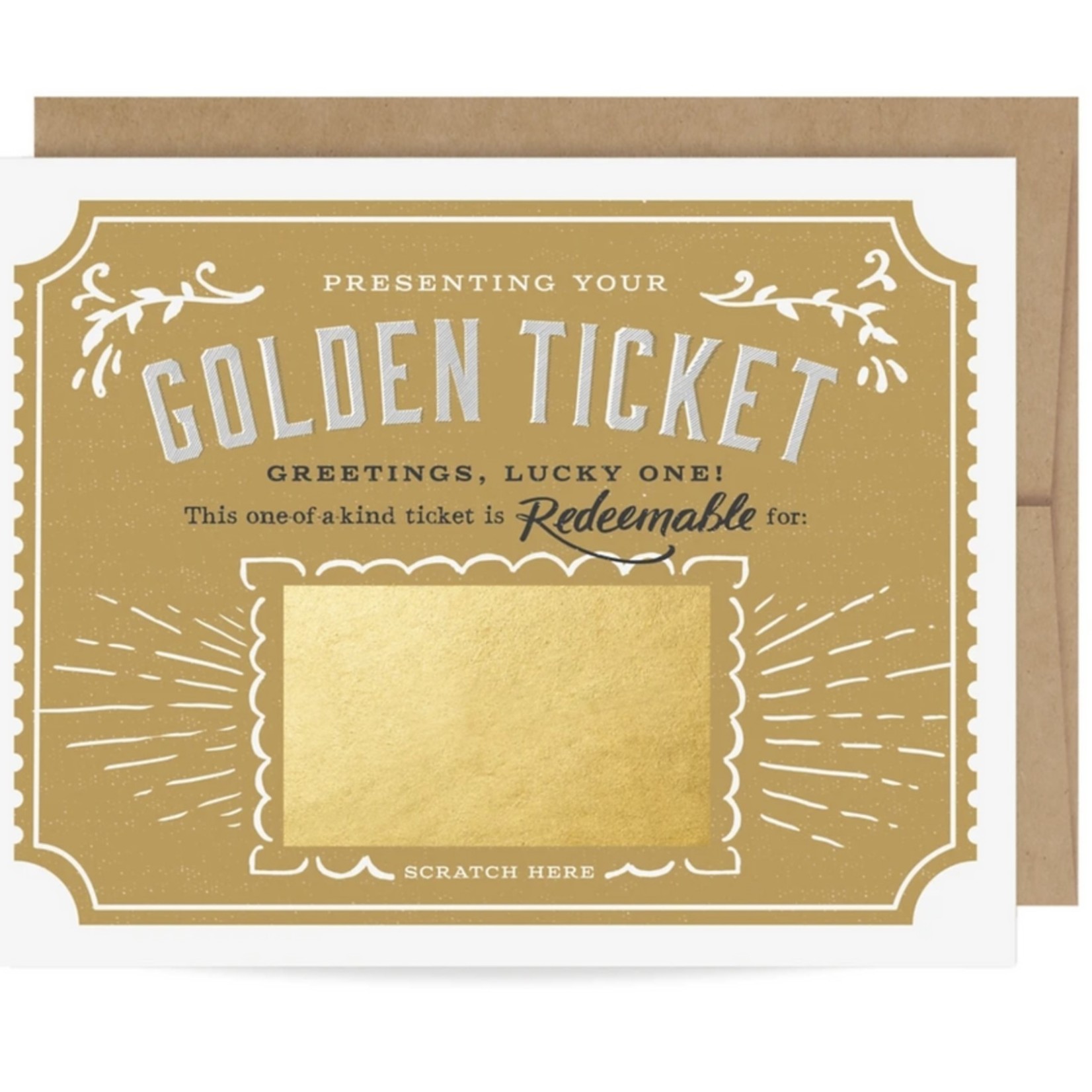 Golden Ticket Scratch Off Card