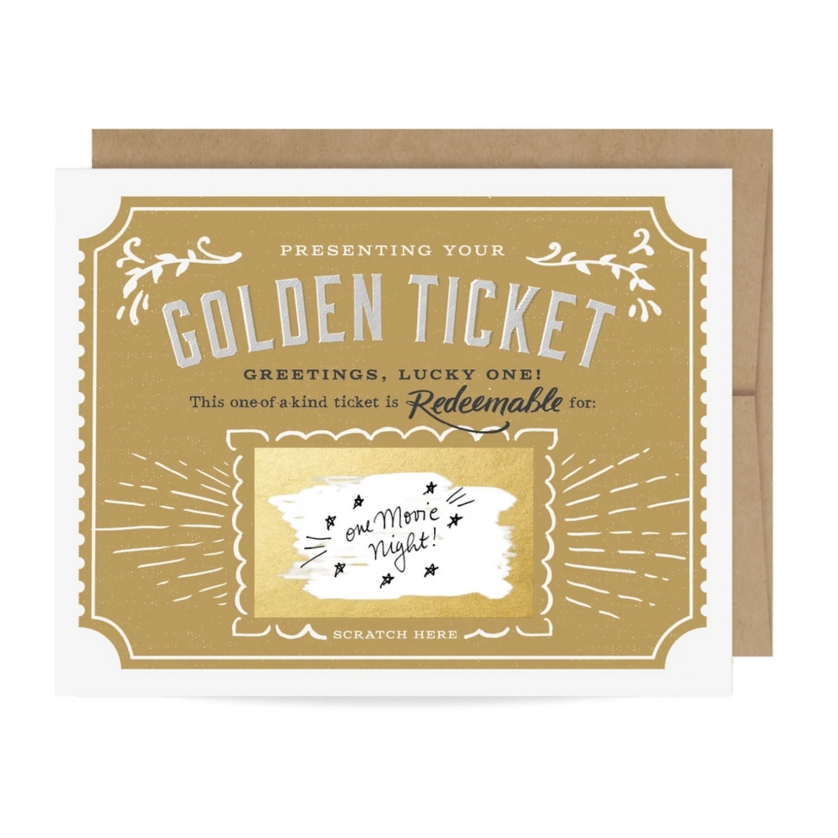 Golden Ticket Scratch Off Card