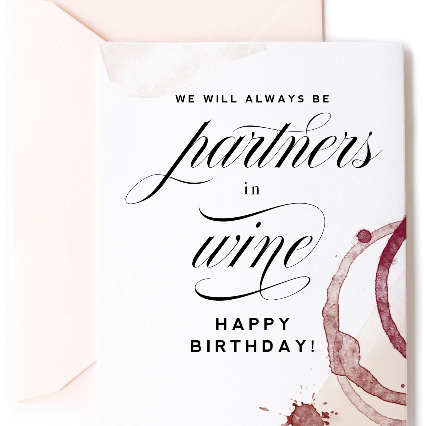 Partners In Wine Birthday Card