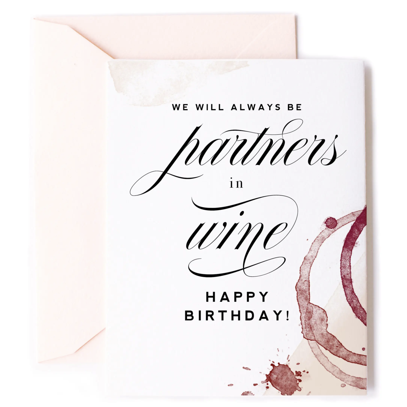 Partners In Wine Birthday Card