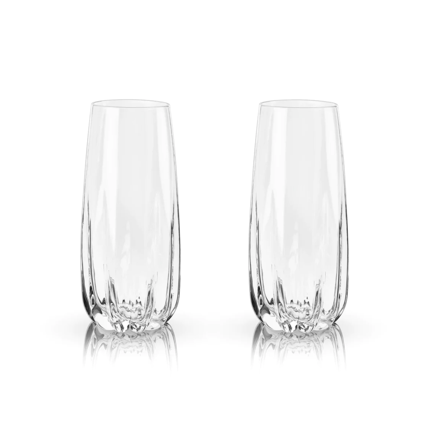 Faye Crystal Cactus Champagne Flutes by Viski