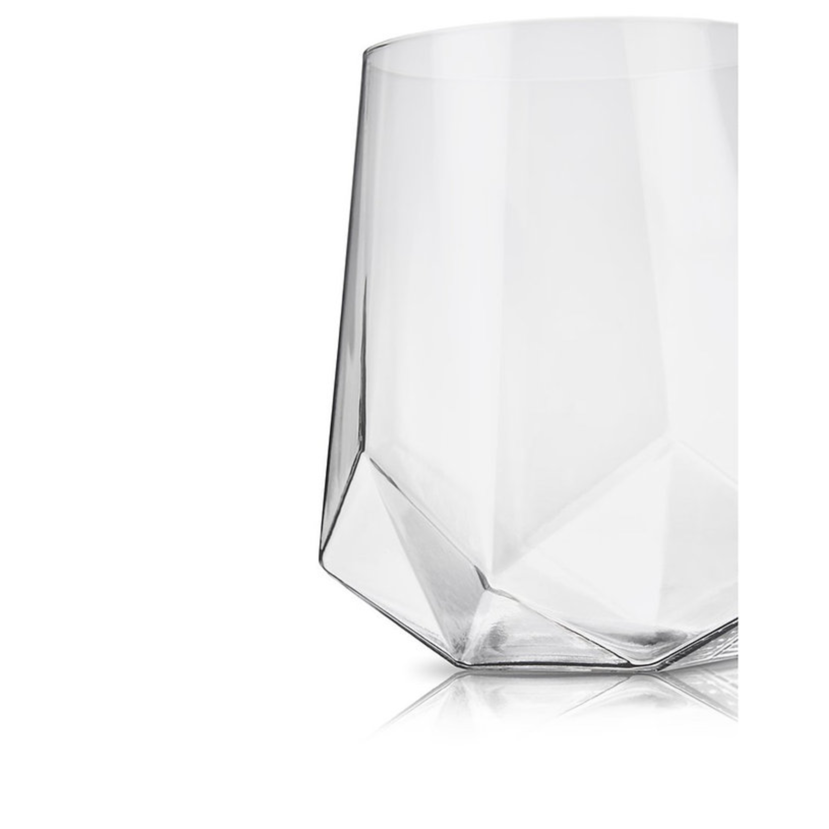 Raye™ Faceted Crystal Wine Glass (Set of 2) by Viski - Edit