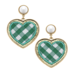 Stuck On You Glitter Gingham Heart Patch Earrings