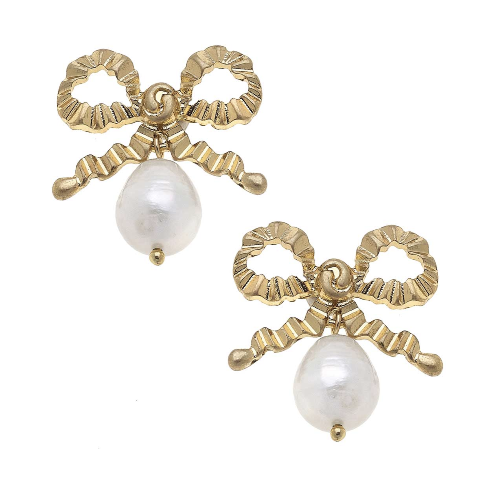 Kate Bow and Pearl Drop Earrings