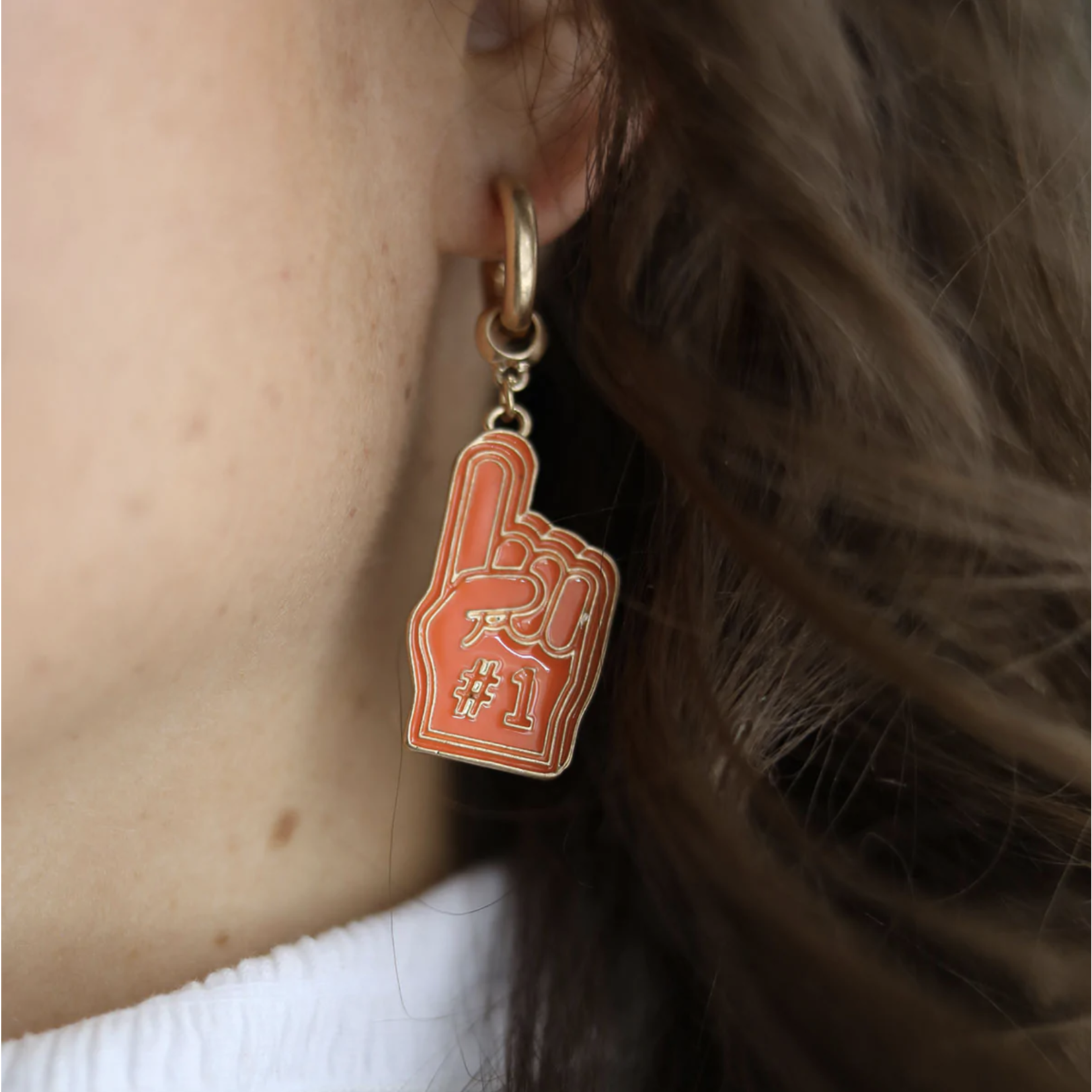 Game Day Foam Finger Earrings