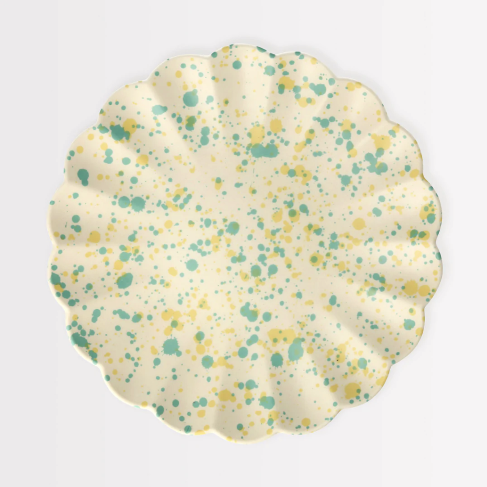 Small Speckled Bamboo Plates Set/6