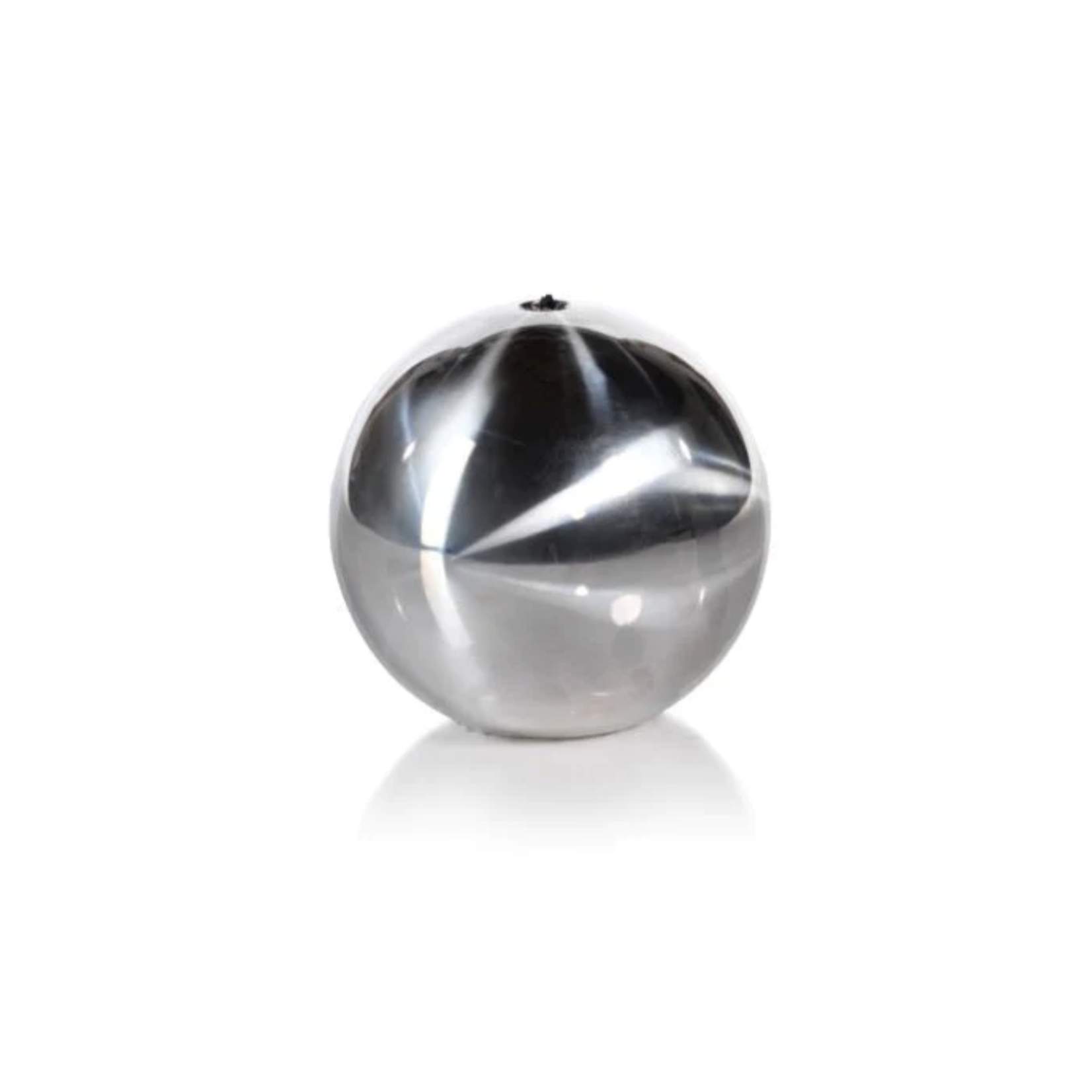 Titanium Ball Candle Silver Gold 4"