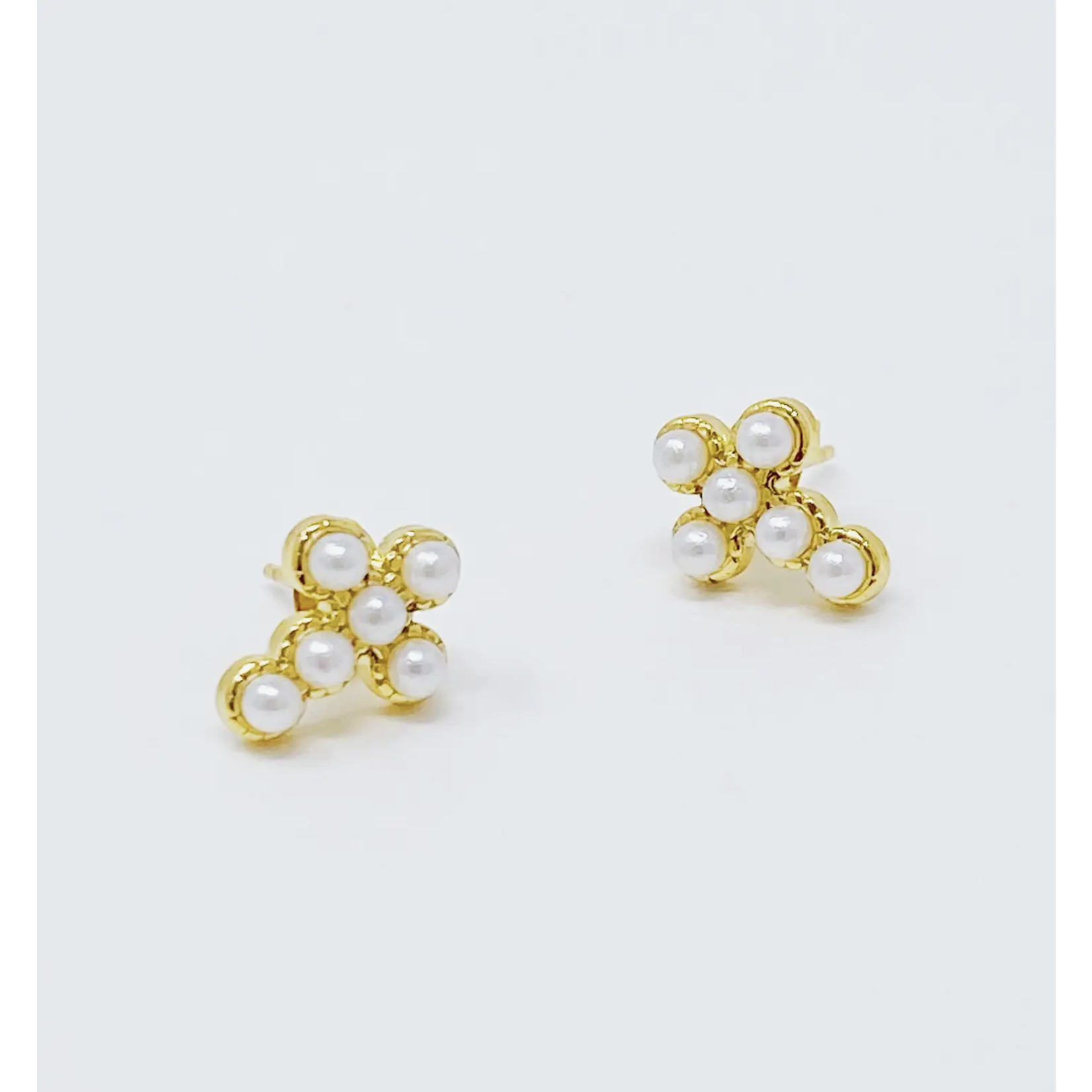 Pearl Cross Studs