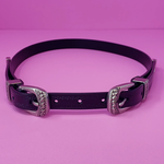 Black Leather Double Belt