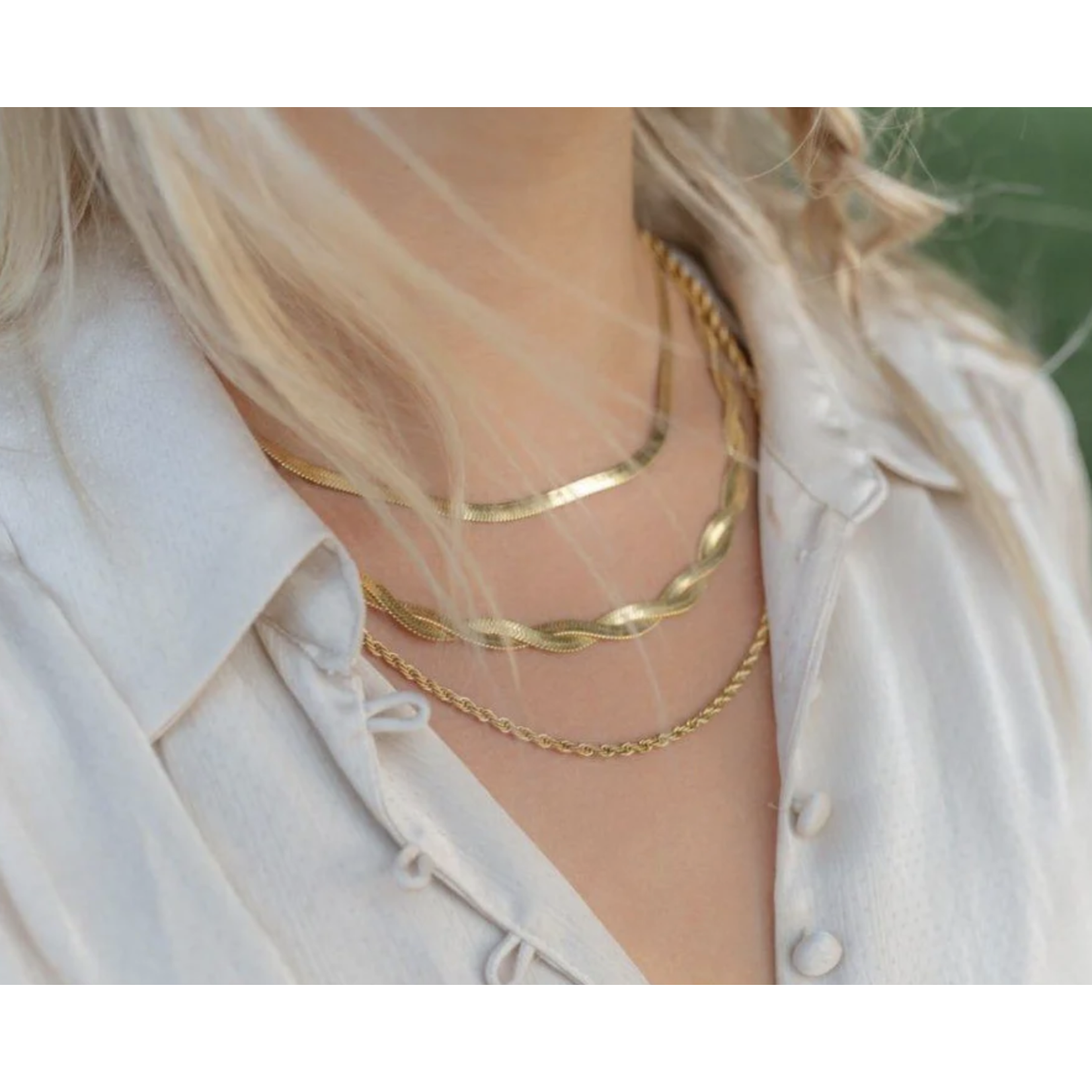 Lola & Tae Magnolia Gold Waterproof Necklace