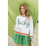 The Goodie Edit Lucky Glitter Script Sweater