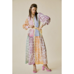 Pastel colorblock print maxi