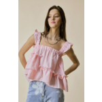 Tiered ruffle babydoll top