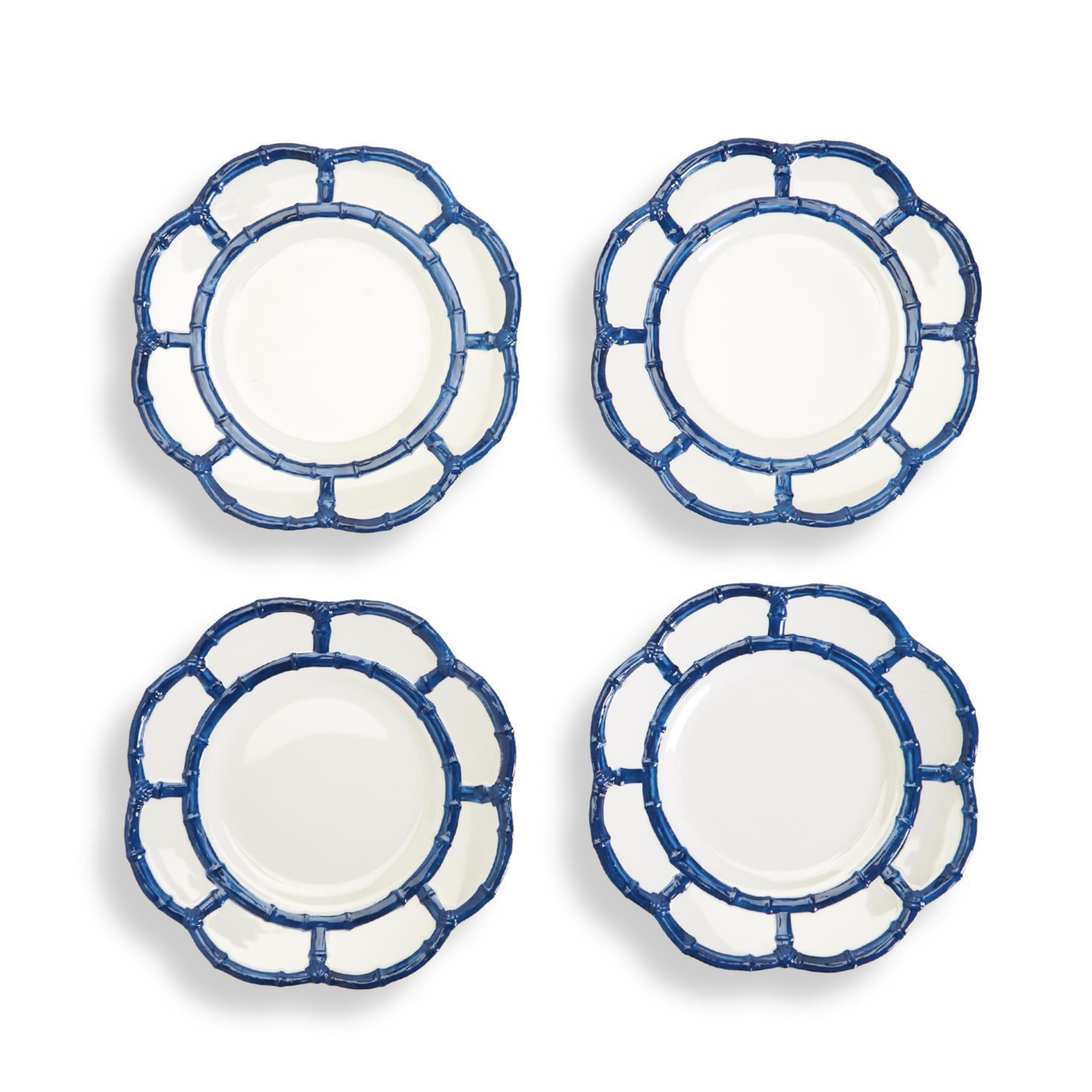 Blue Bamboo Melamine Plates