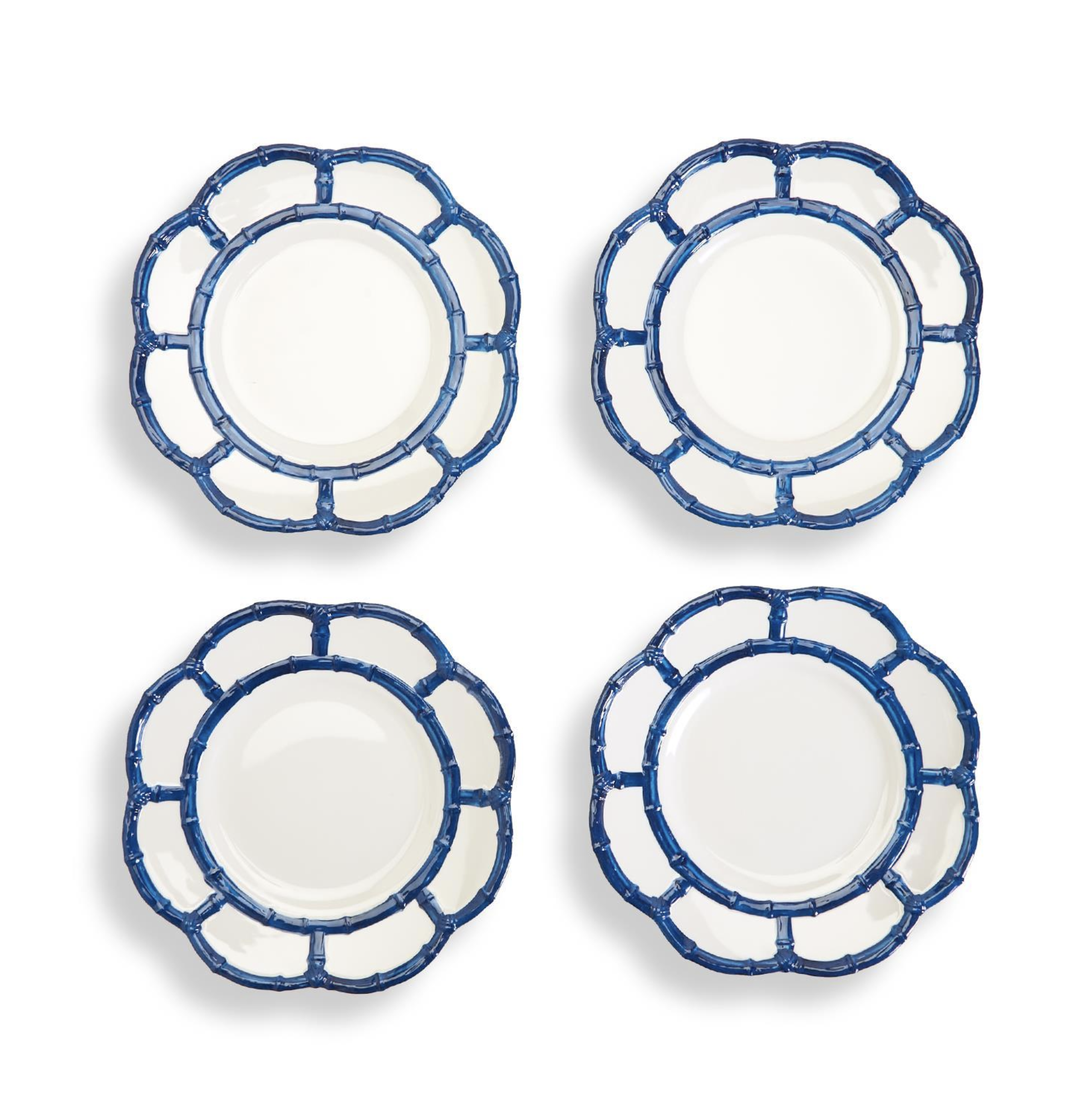 Blue Bamboo Melamine Plates Edit