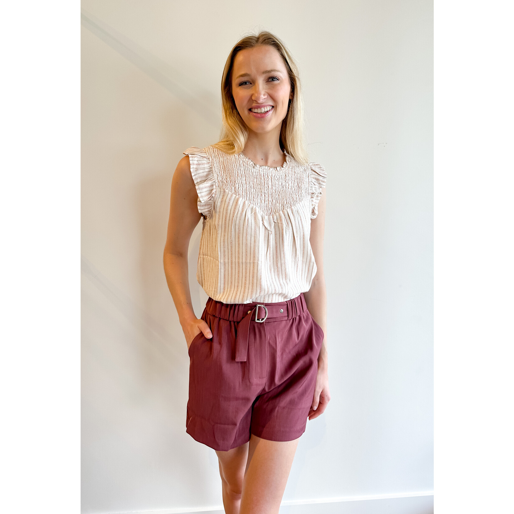 Monarch D ring belted shorts