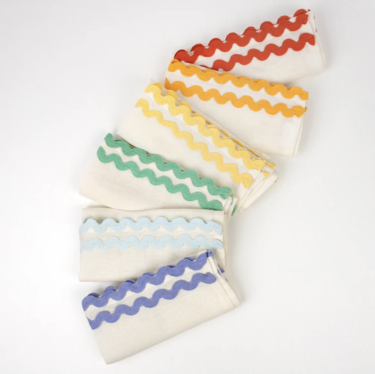 Assorted Ric Rac Fabric Napkins