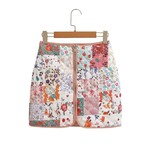 Patchwork quilted skirt