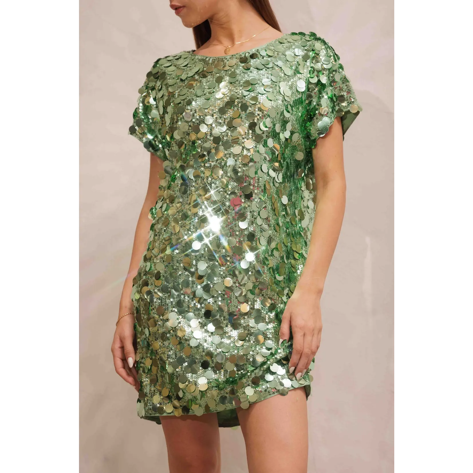 Lime sparkle dress