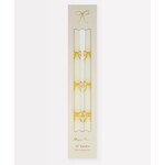 Gold bow taper candles