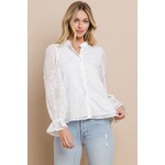 Floral Embroidered White Blouse