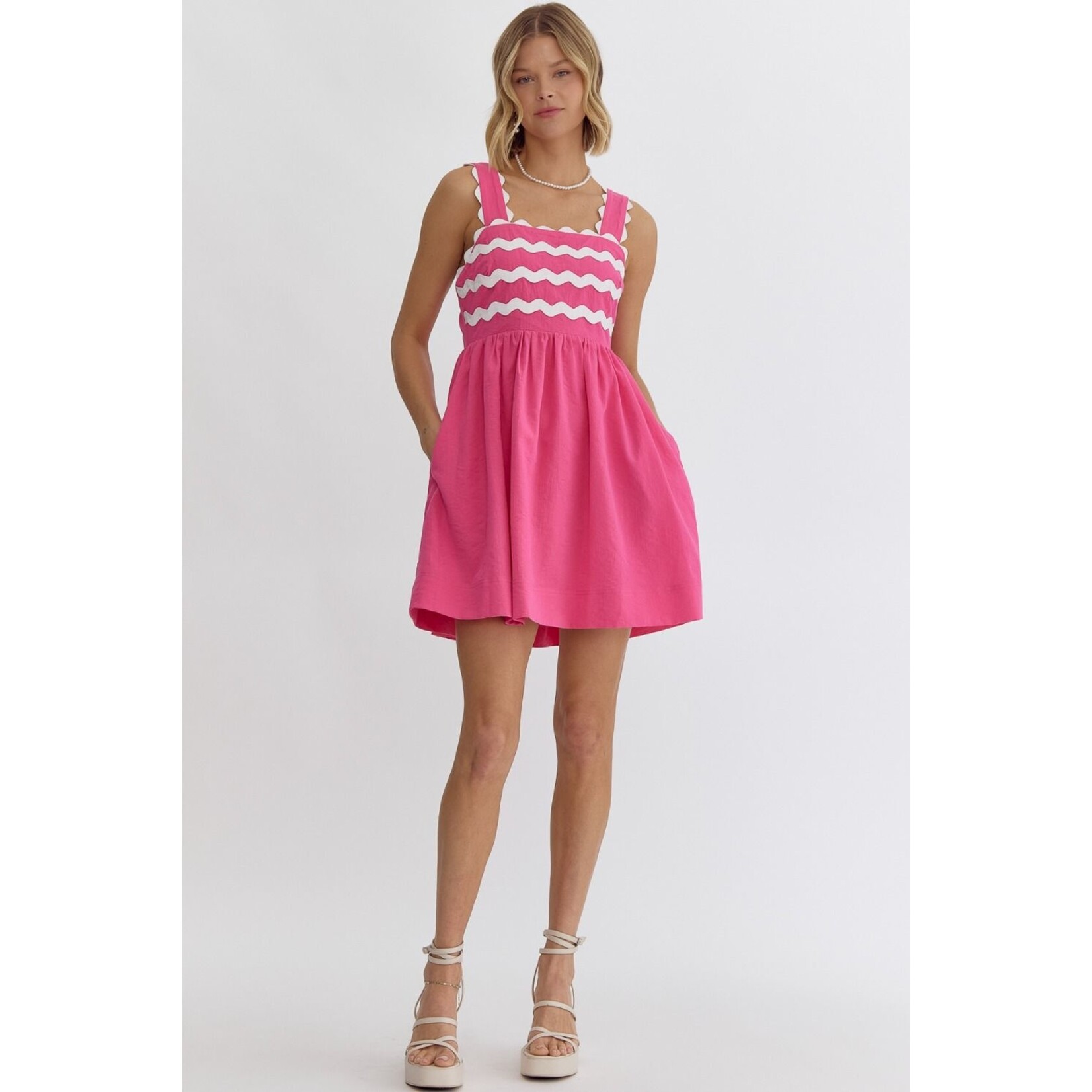 Pink Ric Rac Mini Dress