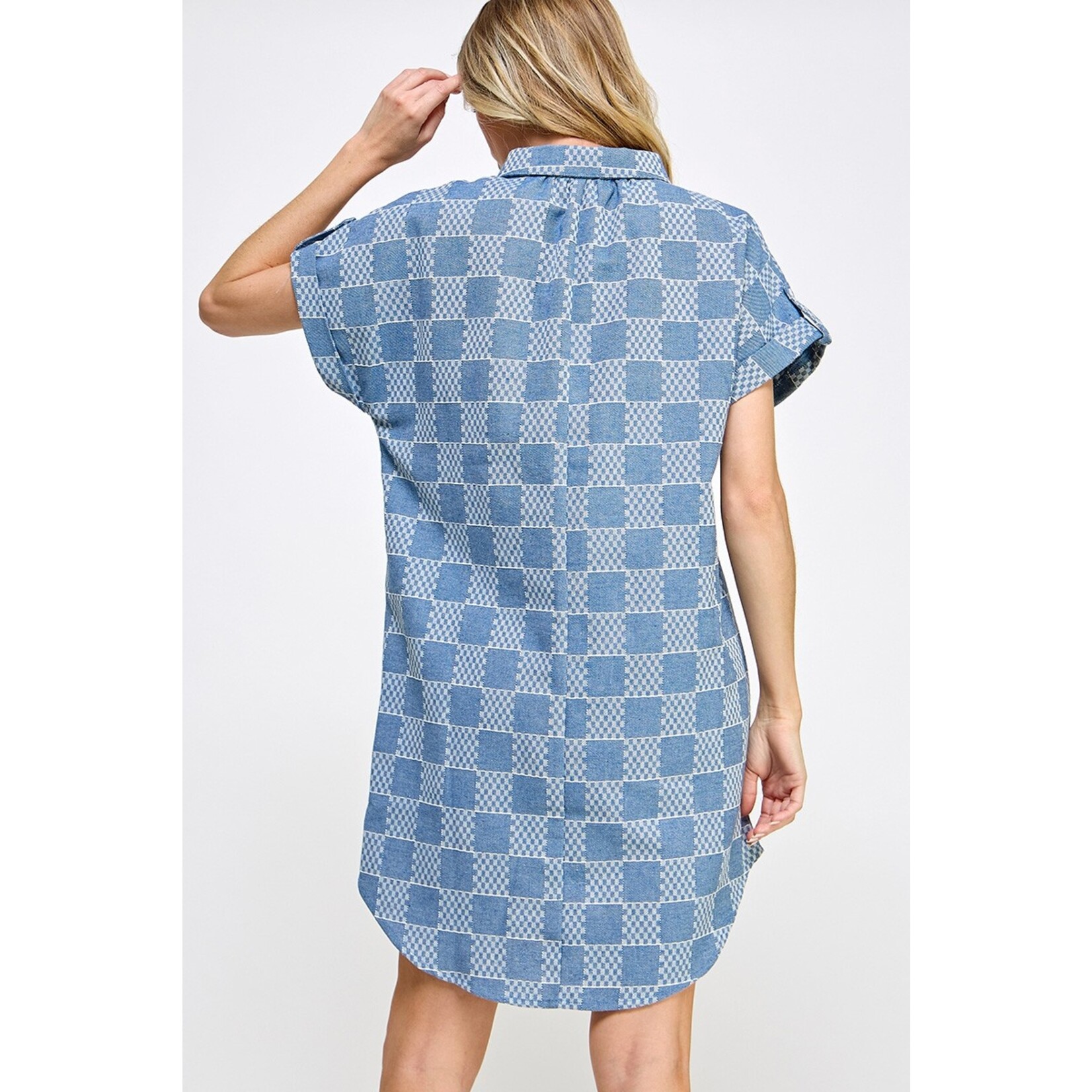 Checkered Shirt Dress
