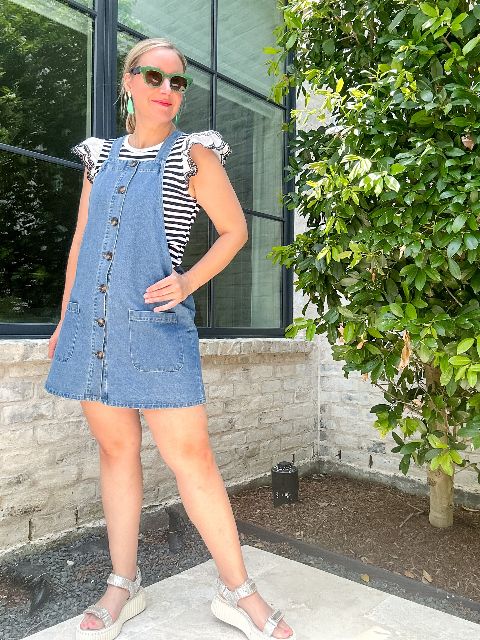 Overall Denim Mini Dress
