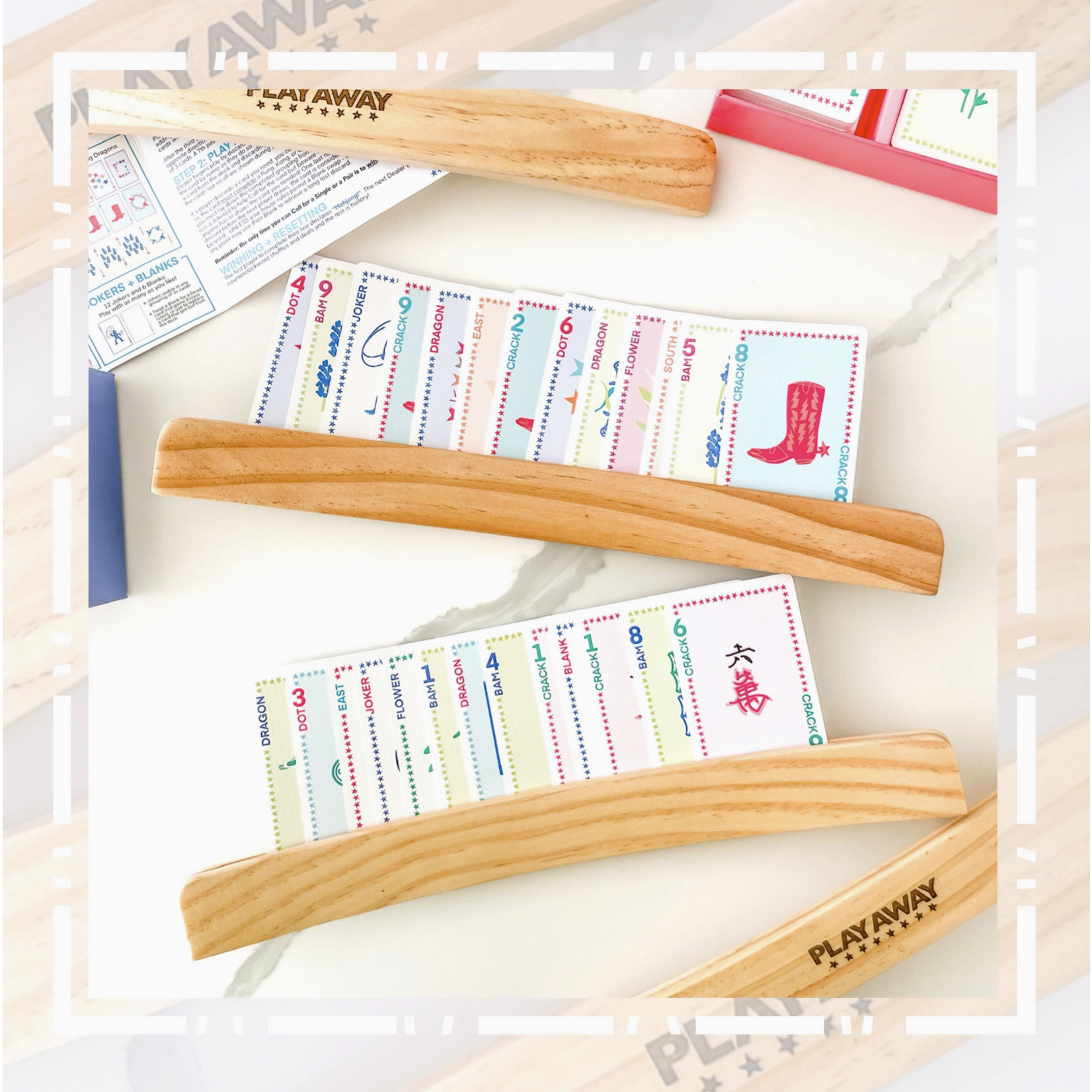Wooden Card Rack set