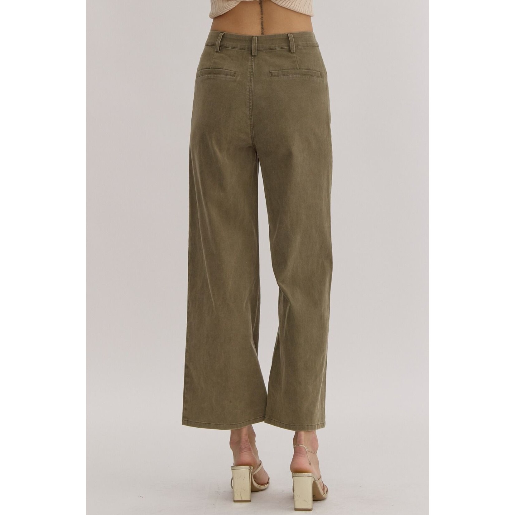 Olive Wide Leg Denim