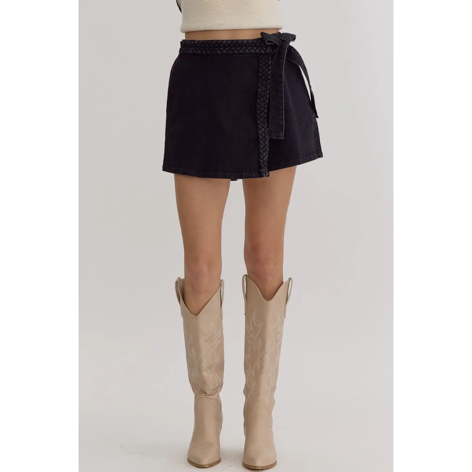 Braided Trim Skort