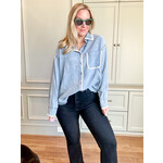 Stitch Detail Chambray Top