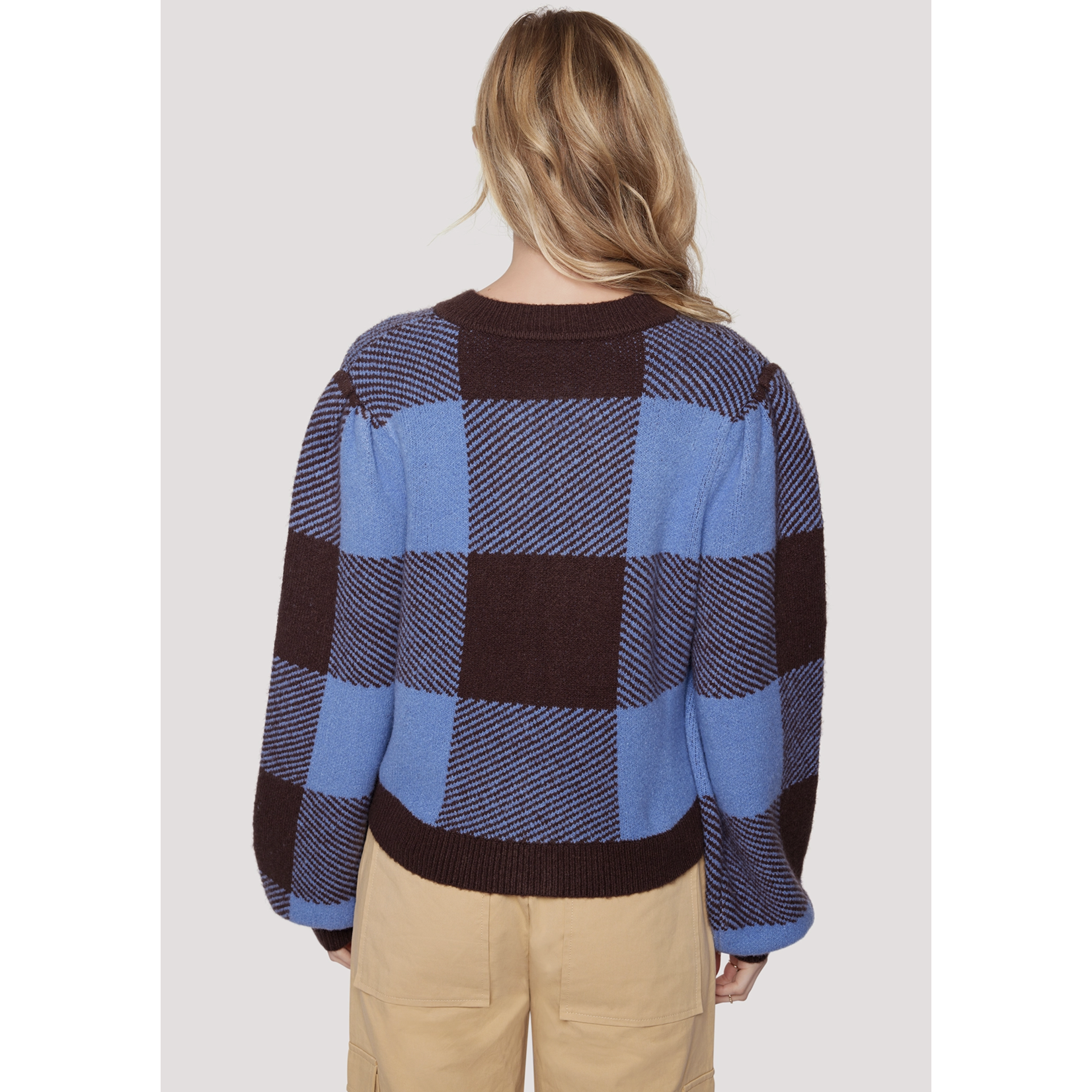 Chocolate Checkered Cardi