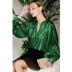 Metallic Balloon Slv Blouse
