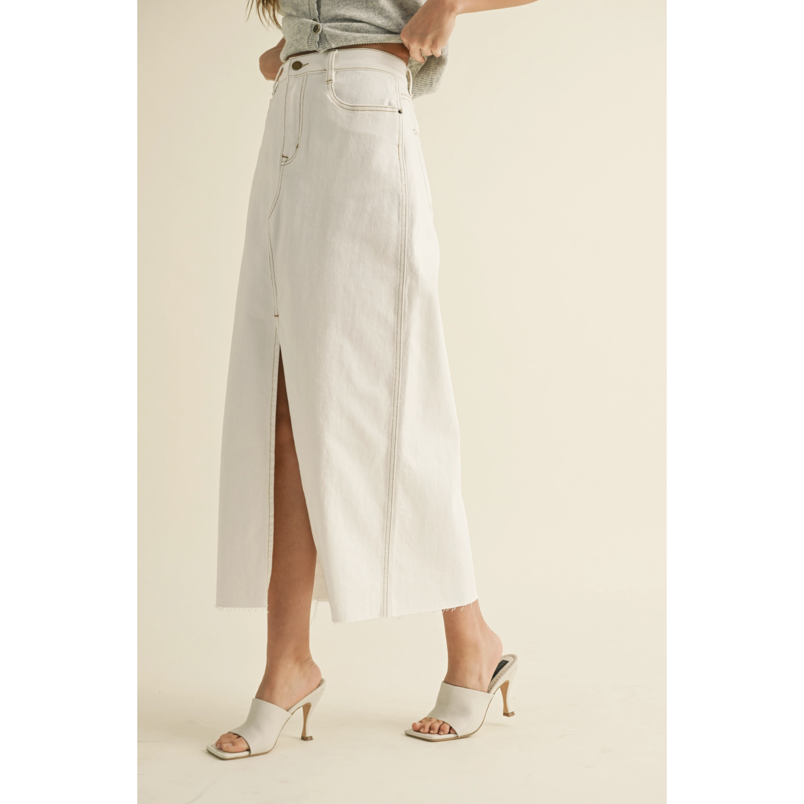 Allie Denim Midi Skirt