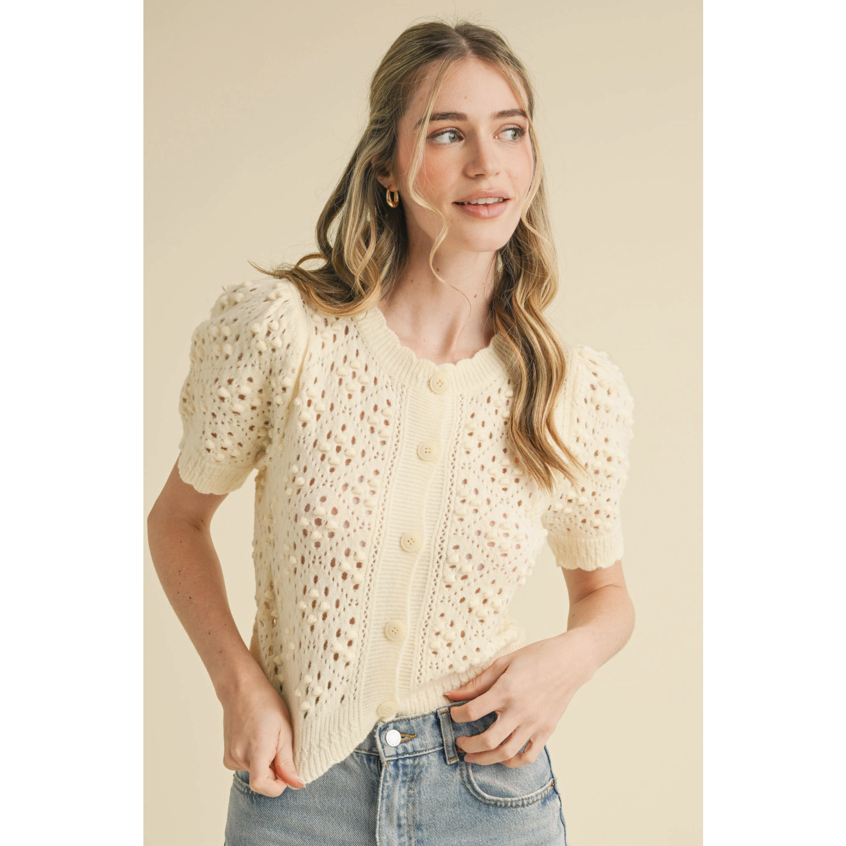 Bethany Pointelle Cardigan