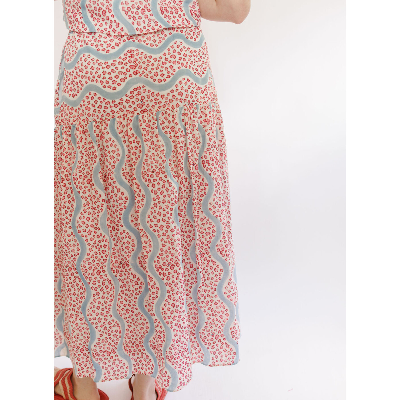Lou Block Print Skirt