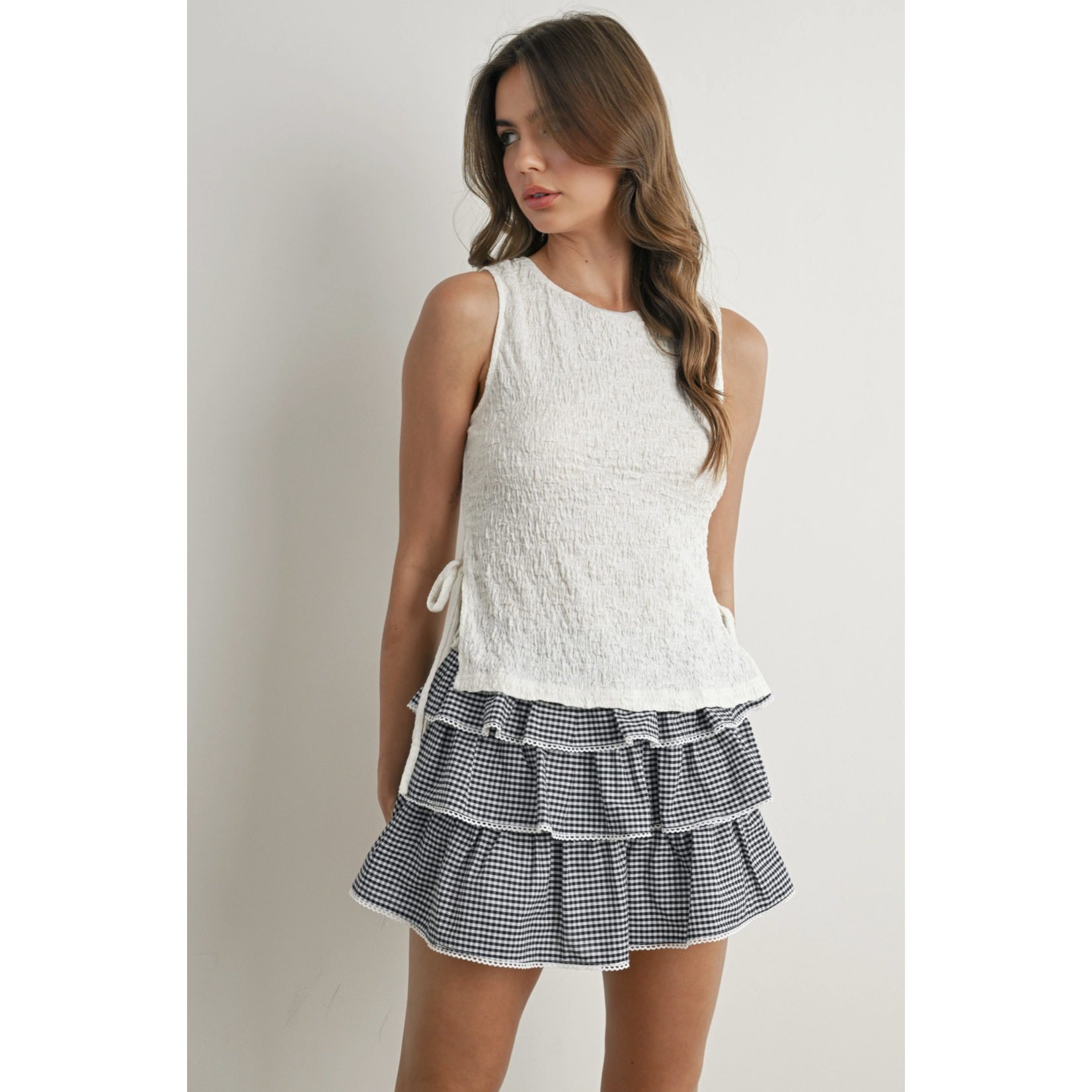 Beverly Texture Tie Top