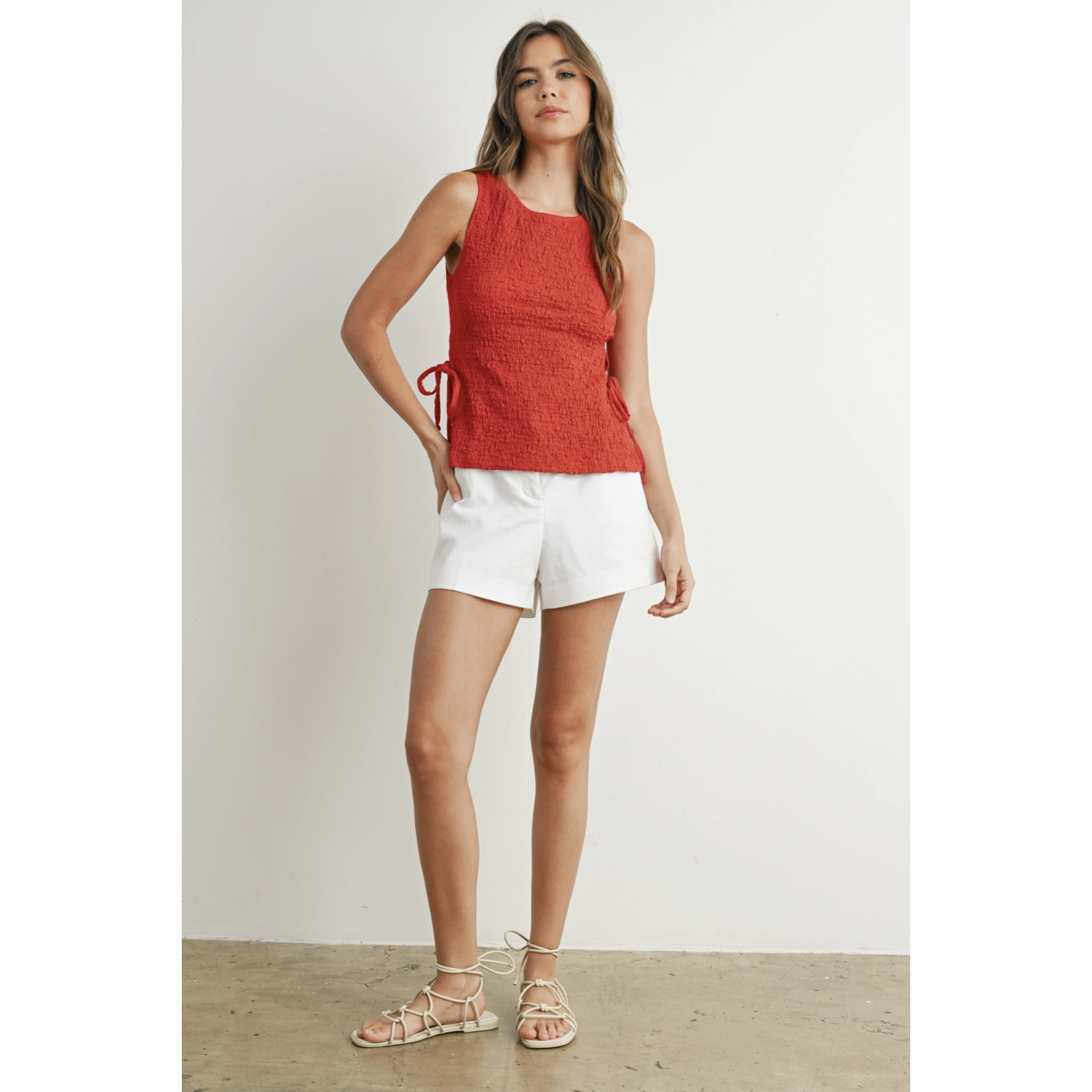 Beverly Texture Tie Top