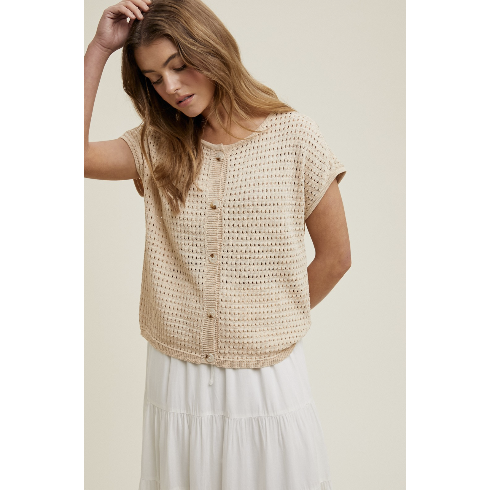 Carrie Open Knit Top