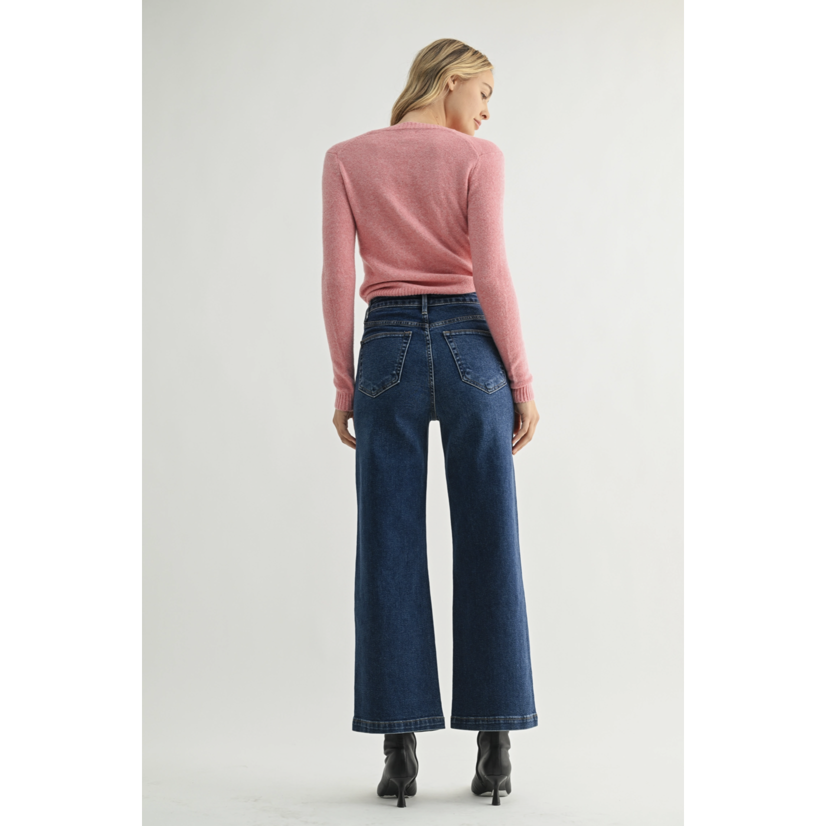 Dark Patch Pocket Wide Leg